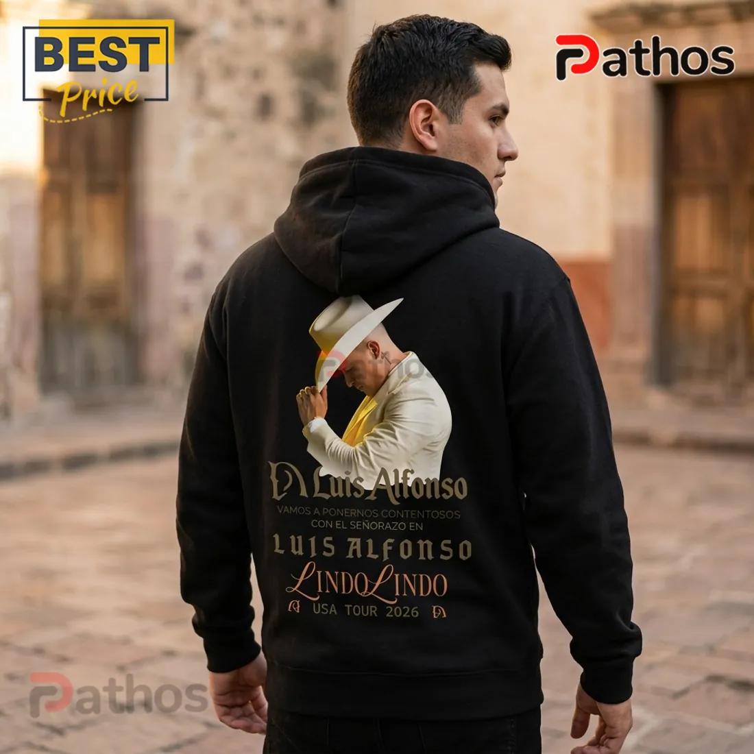 Luis Alfonso Lindo Lindo USA Tour 2026 Black Pullover Hoodie Luis Alfonso Lindo Lindo USA Tour 2026 Black Pullover Hoodie