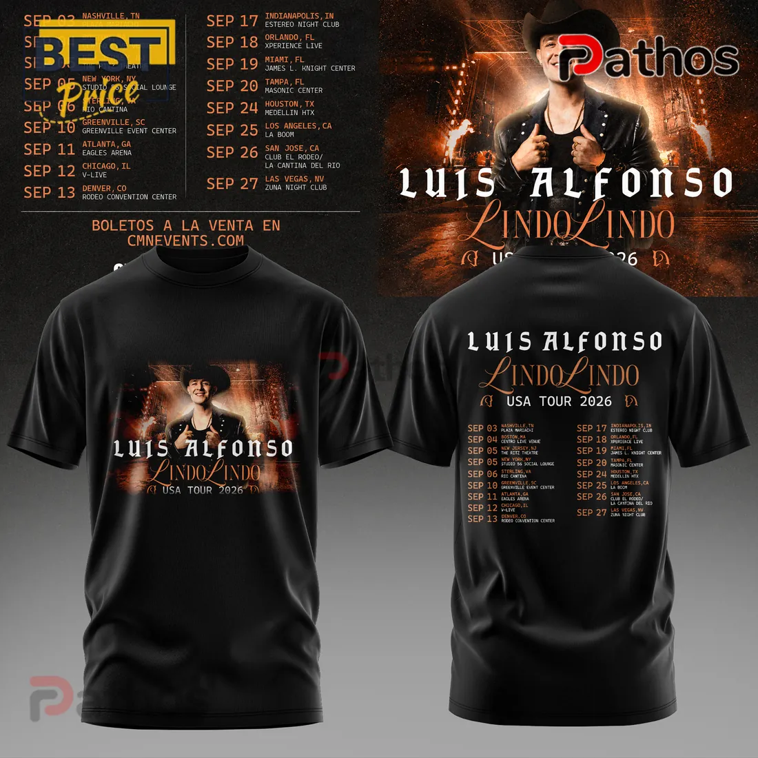 Luis Alfonso Lindo Lindo USA Tour 2026 Concert Hoodie Luis Alfonso Lindo Lindo USA Tour 2026 Concert Hoodie