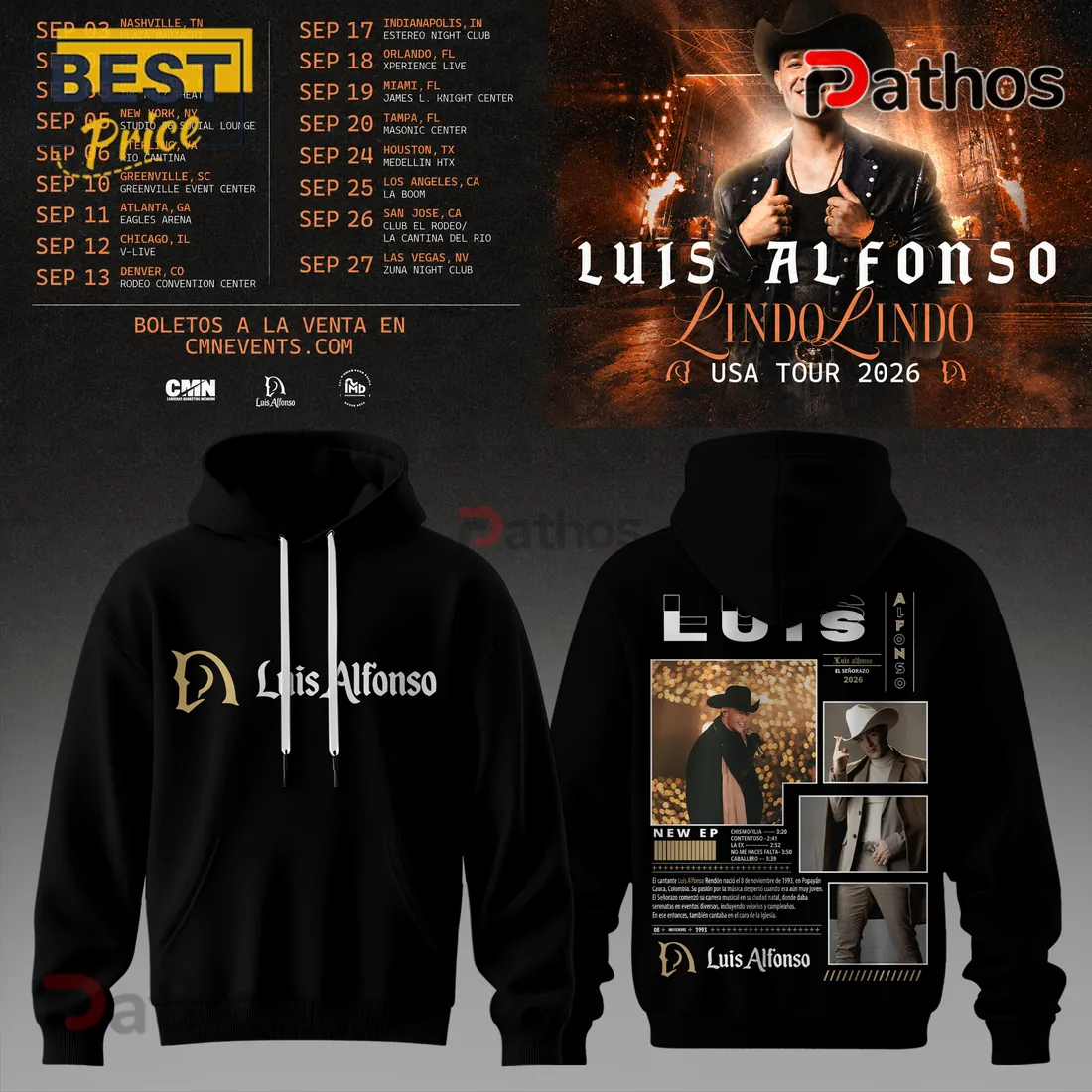 Luis Alfonso Lindo Lindo USA Tour 2026 Limited Edition Hoodie Luis Alfonso Lindo Lindo USA Tour 2026 Limited Edition Hoodie