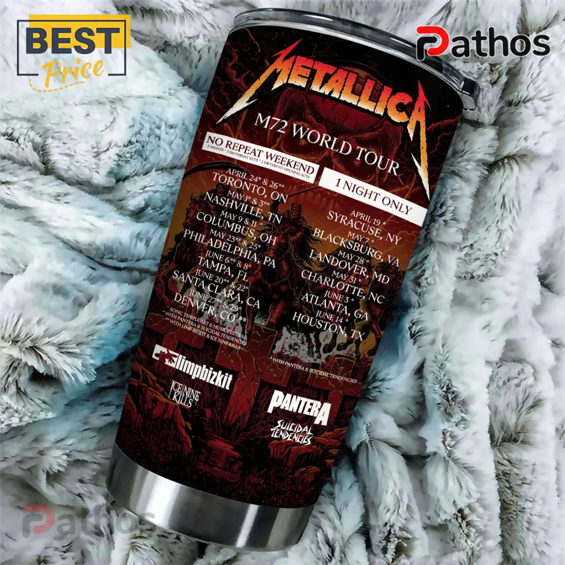 Metallica M72 World Tour 2026 Skull Tumbler Metallica M72 World Tour 2026 Skull Tumbler