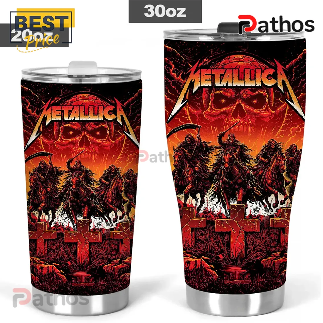 Metallica M72 World Tour 2026 Skull Tumbler Metallica M72 World Tour 2026 Skull Tumbler