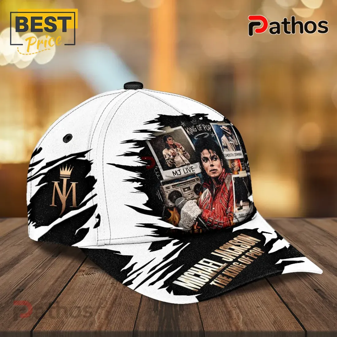 Michael Jackson King of Pop Iconic Collage Tribute Baseball Cap Michael Jackson King of Pop Iconic Collage Tribute Baseball Cap