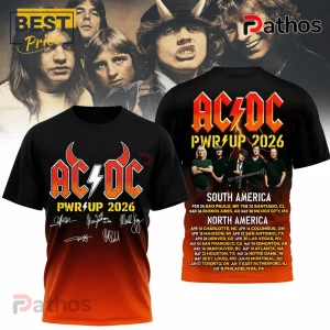 AC/DC PWR/UP 2026 World Tour Dates Ombre Gradient T-Shirt