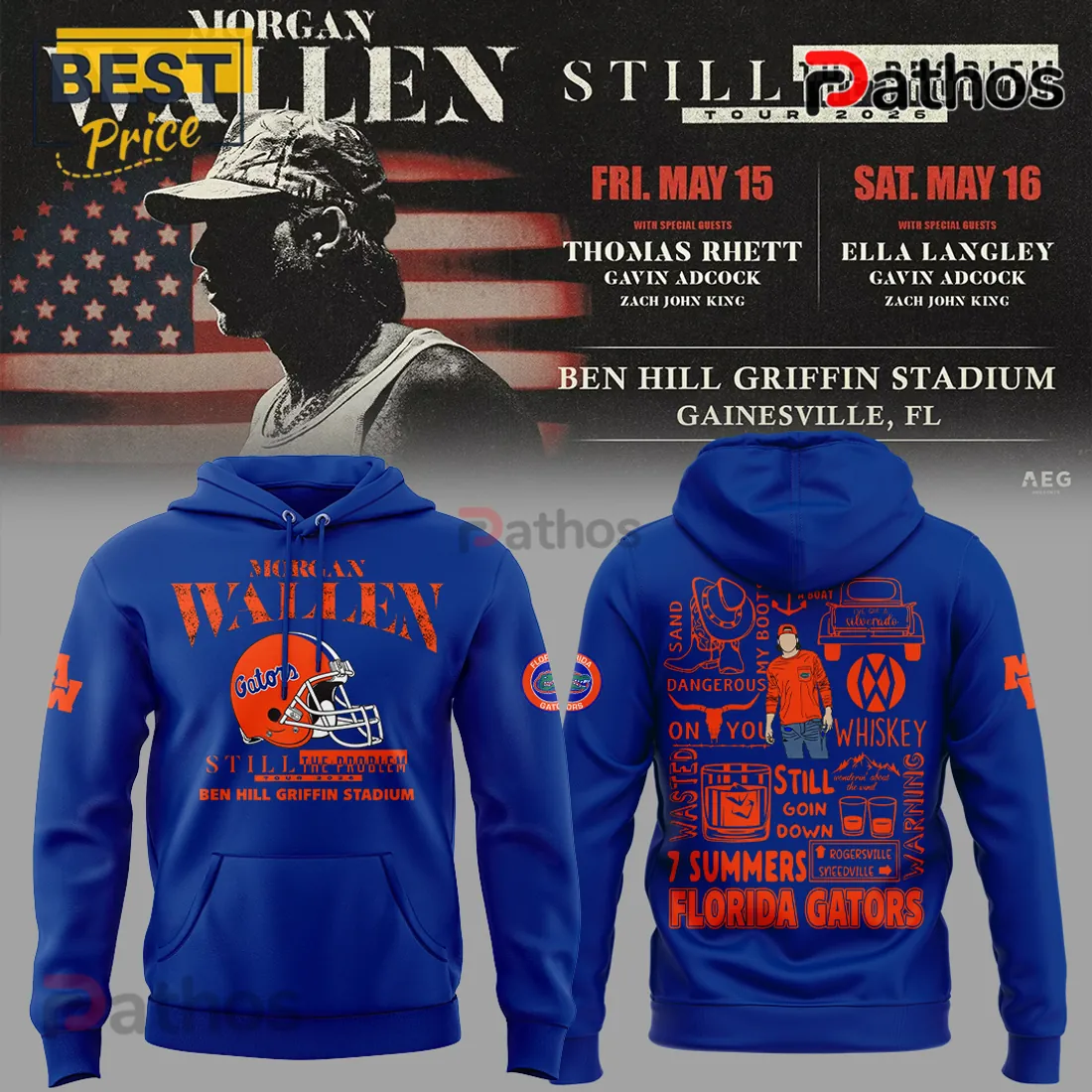 Morgan Wallen Still The Problem Tour 2026 Blue Hoodie Morgan Wallen Still The Problem Tour 2026 Blue Hoodie