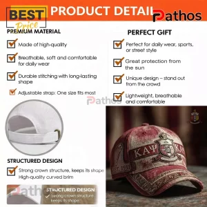 Kappa Alpha Psi Crimson Cream Est 1911 Vintage Distressed Baseball Cap 3 Kappa Alpha Psi Crimson Cream Est 1911 Vintage Distressed Baseball Cap
