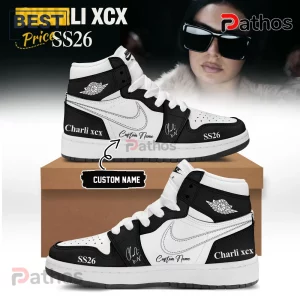 Custom Charli XCX x SS26 Air Jordan 1 High Top Sneakers 1 r1aQkLUR custom charli xcx x ss26 air jordan 1 high top sneakers 02 texture zoom