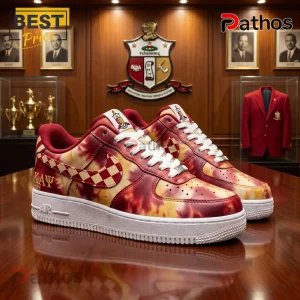 Kappa Alpha Psi Crimson and Cream Nupe Custom Air Force 1 Sneaker 1 Kappa Alpha Psi Crimson and Cream Nupe Custom Air Force 1 Sneaker