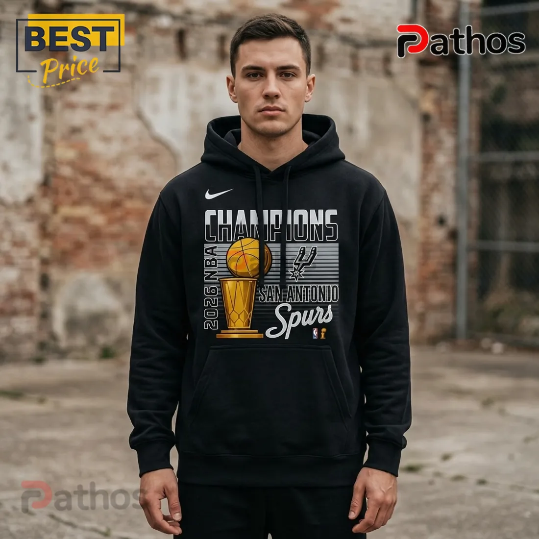 San Antonio Spurs 2026 NBA Champions Black Pullover Hoodie San Antonio Spurs 2026 NBA Champions Black Pullover Hoodie