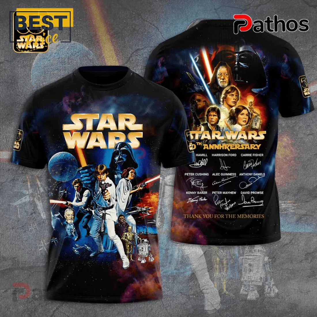 Star Wars 50th Anniversary Signatures Hoodie Star Wars 50th Anniversary Signatures Hoodie