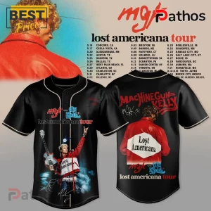Machine Gun Kelly Lost Americana Tour 2026 Black Baseball Jersey