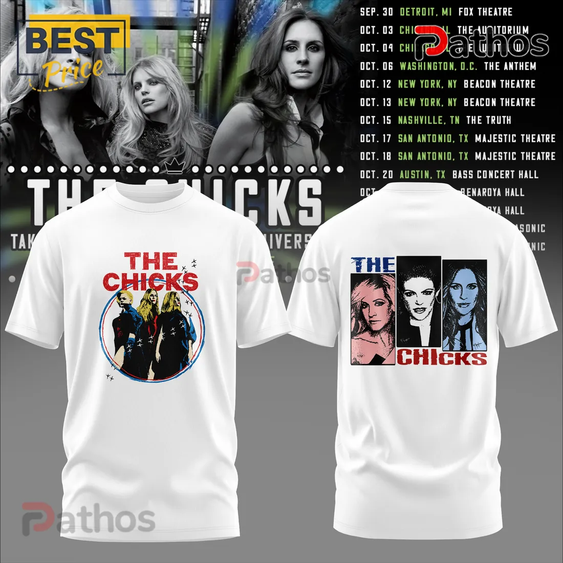 The Chicks Long Way 2026 Faces Anniversary Concert Tour Hoodie The Chicks Long Way 2026 Faces Anniversary Concert Tour Hoodie