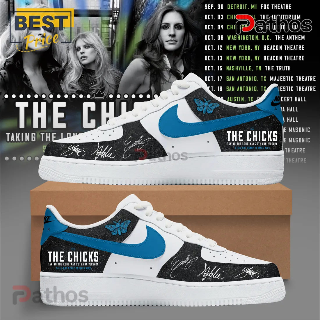 The Chicks Taking The Long Way 20th Anniversary Air Force 1 Sneakers The Chicks Taking The Long Way 20th Anniversary Air Force 1 Sneakers