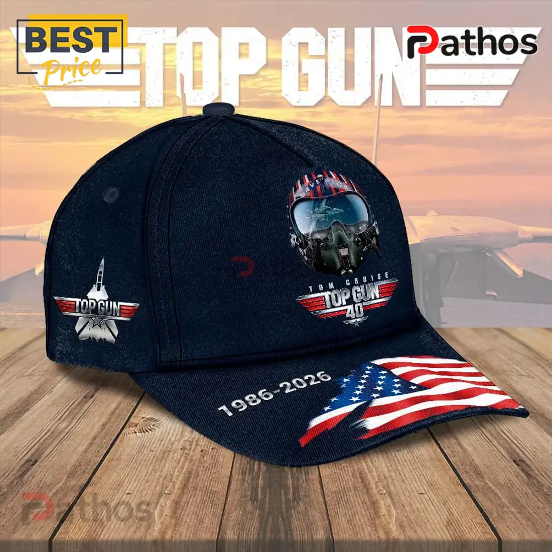 Top Gun 40th Anniversary Tom Cruise 1986-2026 Memorial Baseball Cap Top Gun 40th Anniversary Tom Cruise 1986-2026 Memorial Baseball Cap