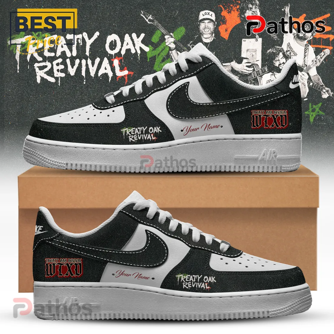 Treaty Oak Revival Custom Air Force 1 Sneakers Treaty Oak Revival Custom Air Force 1 Sneakers