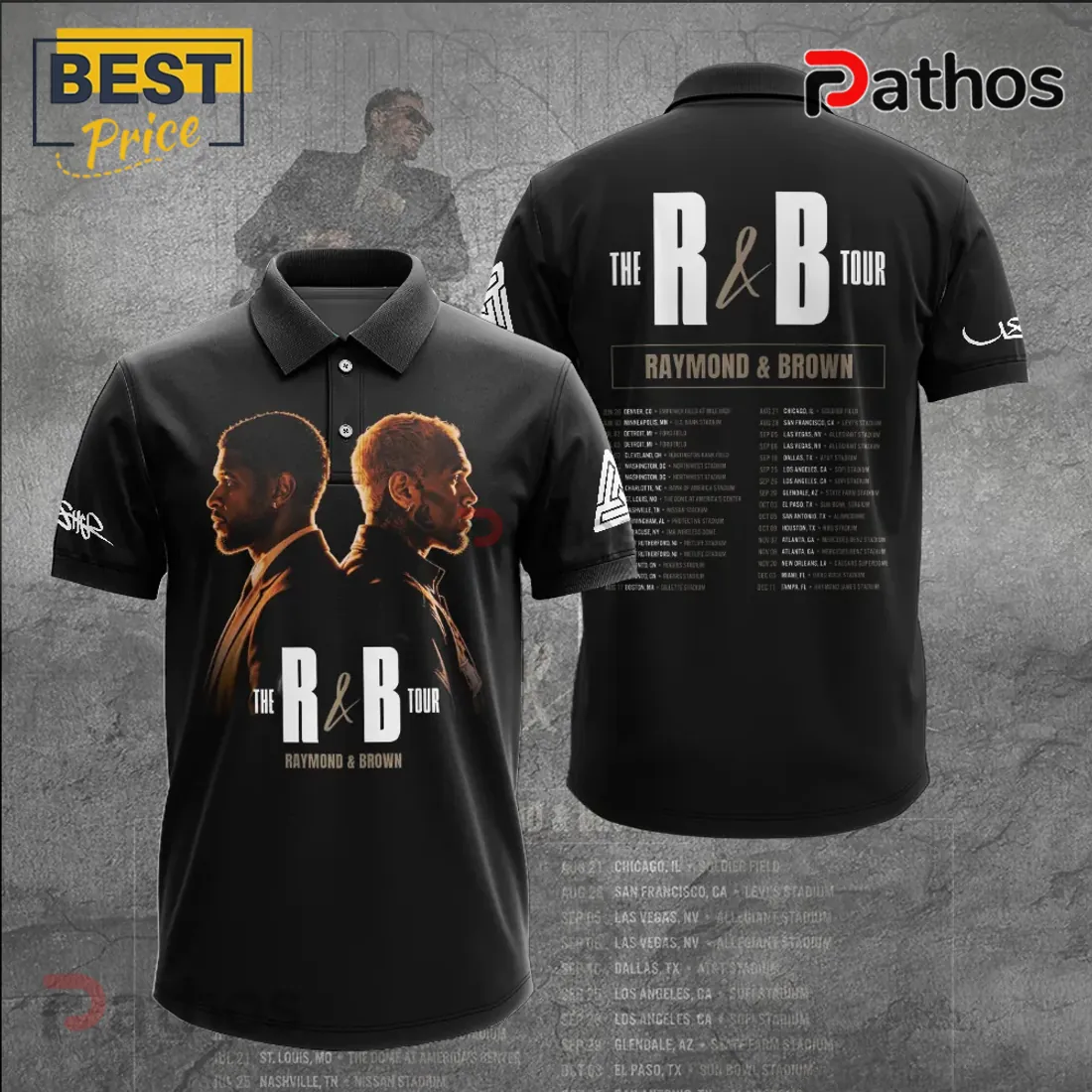 Usher Chris Brown R&B Tour 2026 Concert Dates Black T-Shirt Usher Chris Brown R&B Tour 2026 Concert Dates Black T-Shirt