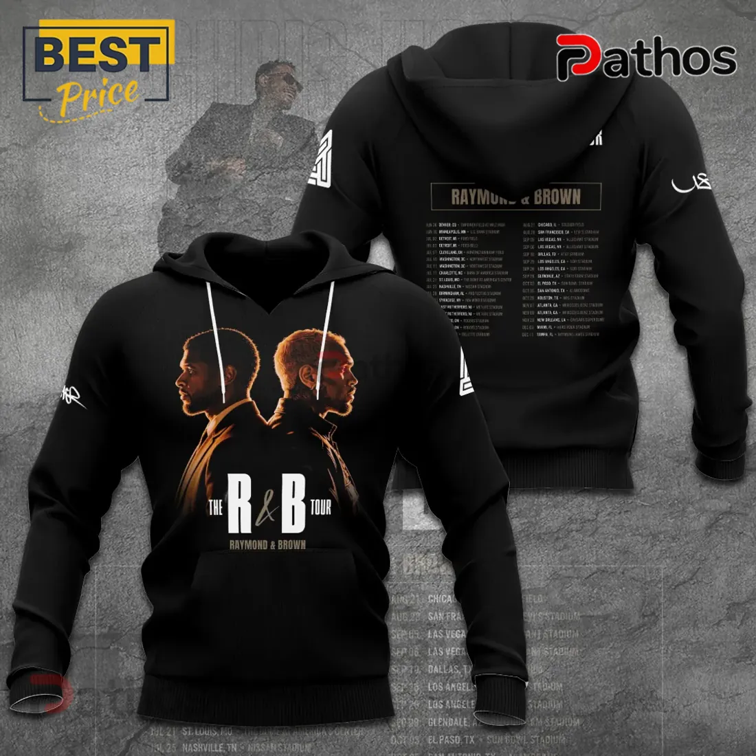 Usher Chris Brown R&B Tour 2026 Concert Dates Black T-Shirt Usher Chris Brown R&B Tour 2026 Concert Dates Black T-Shirt