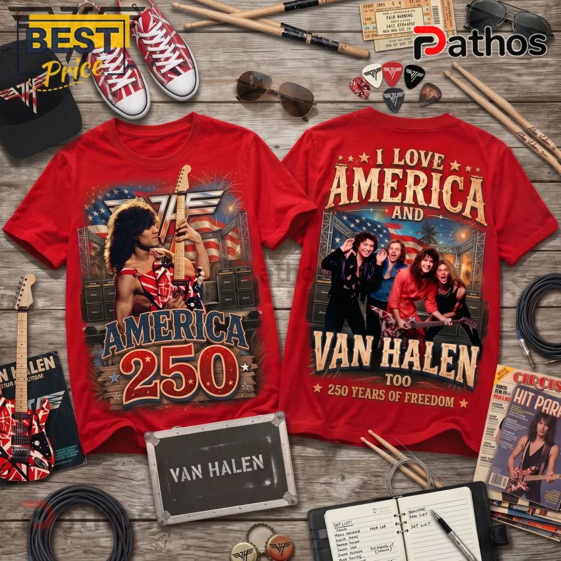 Van Halen America 250 Years of Freedom Patriotic Premium Shirt Van Halen America 250 Years of Freedom Patriotic Premium Shirt