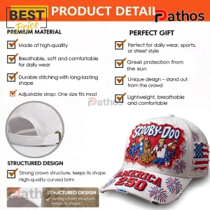 Scooby-Doo America 250 Patriotic Distressed Baseball Cap
