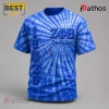 Zeta Phi Beta 1920 Sorority Shield Greek Letter Blue Tie Dye T-Shirt