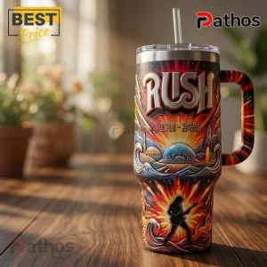 Rush Band 1968-2027 Anniversary Insulated Travel Mug Handle Tumbler