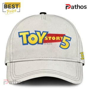 2026 Boston Red Sox x Toy Story 5 Limited Edition Baseball Jersey 4 White baseball cap featuring a blue and yellow Toy Story 5 logo with a red banner on the front panel.!