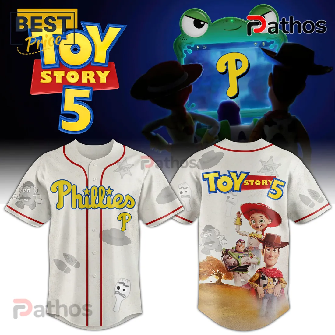 2026 Philadelphia Phillies x Toy Story 5 Baseball Jersey 2026 Philadelphia Phillies x Toy Story 5 Baseball Jersey
