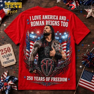 Roman Reigns USA 250 Anniversary Patriotic Apparel T-shirt 2 Roman Reigns USA 250 Anniversary Patriotic Apparel T-shirt