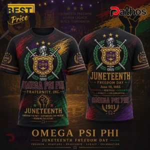 Omega Psi Phi Fraternity Juneteenth 1911 Legacy Black Shirt