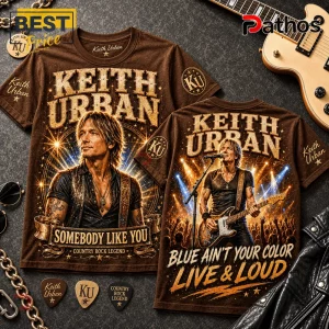 Keith Urban Blue Aint Your Color Live And Loud Brown T-Shirt