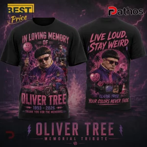 Oliver Tree 1993-2026 Memorial Tribute Black Cotton T-Shirt