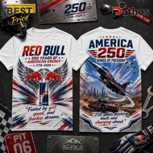 Red Bull America 250 Years 1776-2026 Wings Of Freedom Patriotic T-Shirt