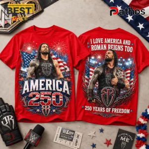 Roman Reigns USA 250 Anniversary Patriotic Apparel T-shirt