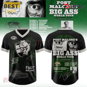 Western Bulldogs x Post Malone Big Ass World Tour 2026 Football Jersey