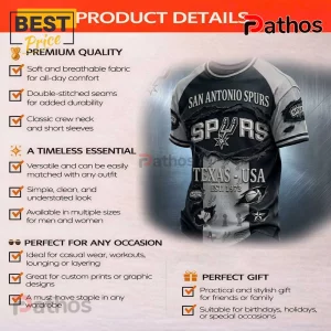 San Antonio Spurs Est 1973 Texas USA Torn Metal T-Shirt 5 San Antonio Spurs Est 1973 Texas USA Torn Metal T-Shirt