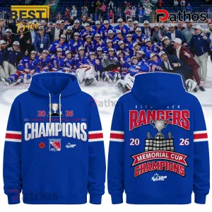 Kitchener Rangers 2026 Memorial Cup Champions Blue Pullover Hoodie