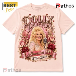 Dolly Parton America 250th Anniversary Cotton T-Shirt 2 Dolly Parton America 250th Anniversary Cotton T-Shirt