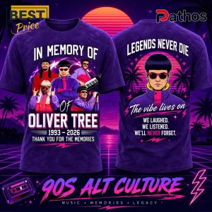 Oliver Tree In Memory Of 1993-2026 Retro Purple T-Shirt