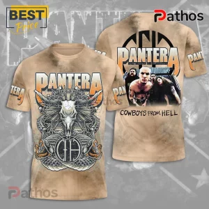 Pantera Cowboys From Hell Vintage Beige T-Shirt 1 Pantera Cowboys From Hell Vintage Beige T-Shirt