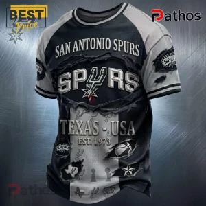San Antonio Spurs Est 1973 Texas USA Torn Metal T-Shirt 1 San Antonio Spurs Est 1973 Texas USA Torn Metal T-Shirt