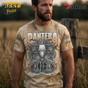 Pantera Cowboys From Hell Vintage Beige T-Shirt 2 Pantera Cowboys From Hell Vintage Beige T-Shirt