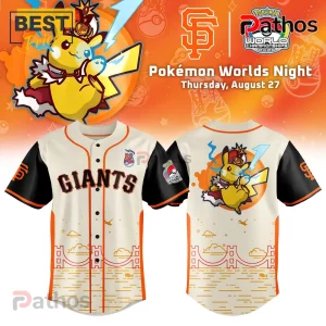 San Francisco Giants x Pokemon 2026 Worlds Night Pikachu Baseball Jersey 1 San Francisco Giants x Pokemon 2026 Worlds Night Pikachu Baseball Jersey