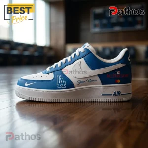 Custom Los Angeles Dodgers blue and white sneaker with MLB All-Star Game Philadelphia 2026 branding and personalized text.!