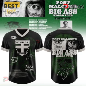 St Kilda Saints x Post Malone Big Ass World Tour 2026 Football Jersey