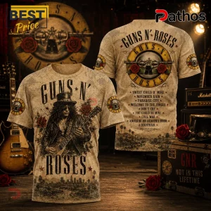 Guns N Roses Slash Iconic Music Legend Crewneck T-Shirt