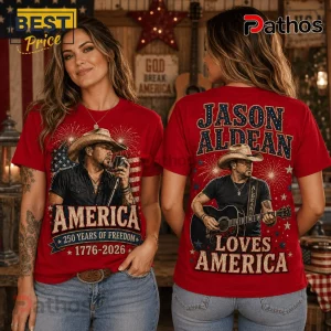 Jason Aldean America 250 Years 1776-2026 Patriotic Concert T-Shirt