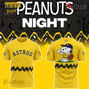 Snoopy x Houston Astros MLB Peanuts Night Collectible T-Shirt