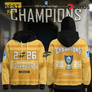 Hurricanes Super Rugby 2026 Champions Yellow Hoodie