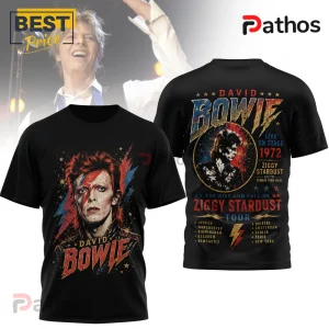 David Bowie The Rise and Fall of Ziggy Stardust 1972 Tour T-Shirt