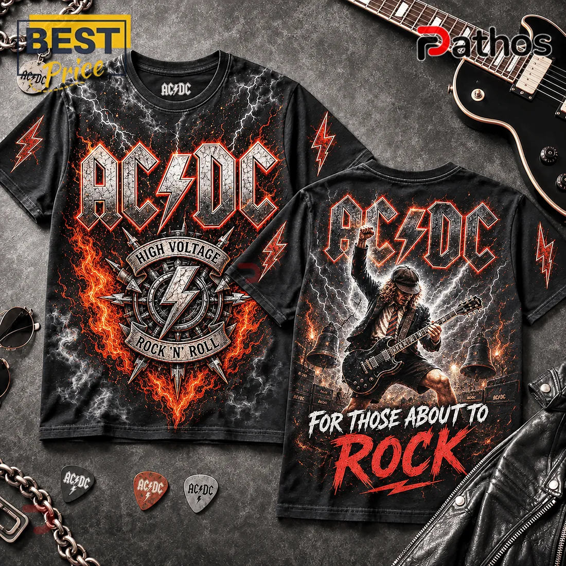 ACDC High Voltage Rock N Roll Band Black T-Shirt ACDC High Voltage Rock N Roll Band Black T-Shirt
