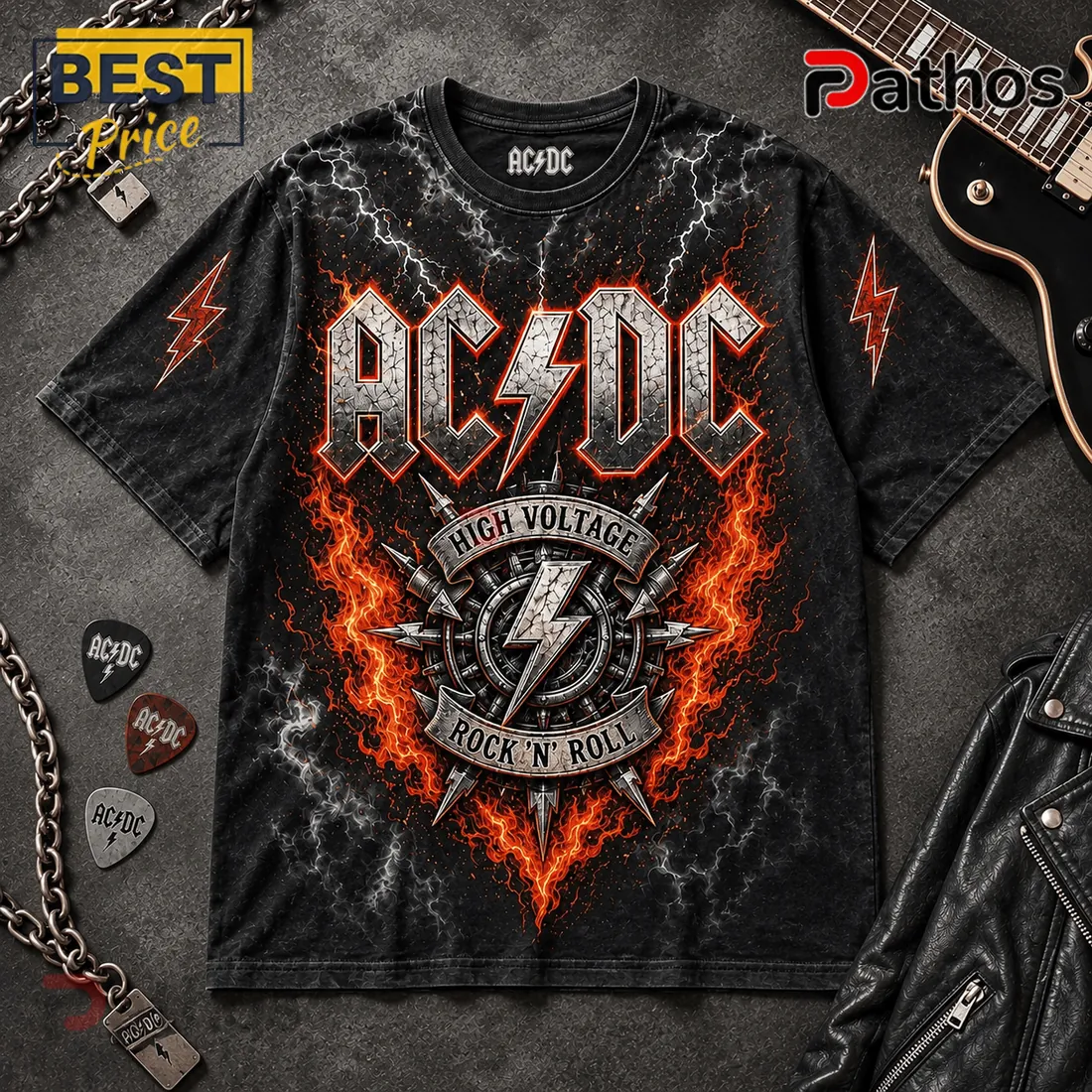 ACDC High Voltage Rock N Roll Band Black T-Shirt ACDC High Voltage Rock N Roll Band Black T-Shirt